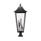 Z-Lite Gannon 5 Light Outdoor Pier Mounted Fixture, 16in. W x 42.25in. H, Black 5008PHXXLR-533PM-BK - alternate 5